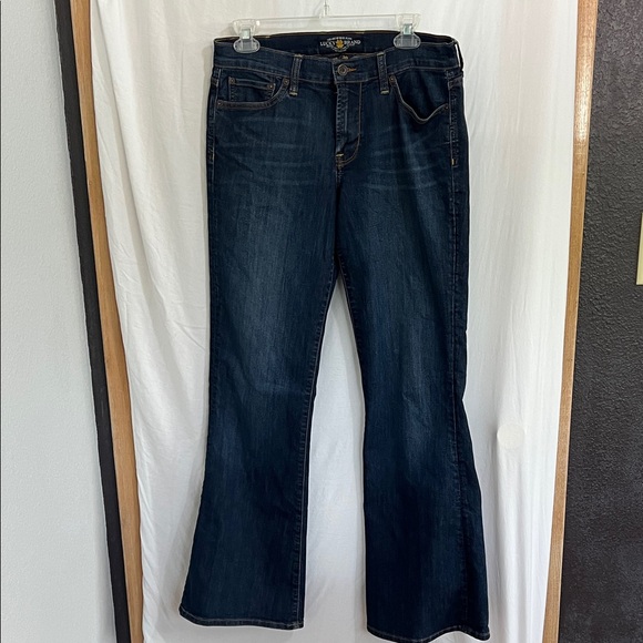 Lucky Brand Dark Indigo Flare Jeans - Picture 1 of 8